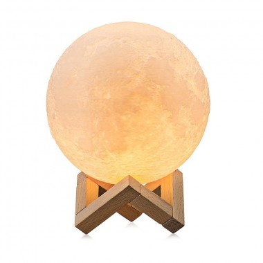 Лампа Луна VinHomeGoods настольный светильник ночник 3D Moon Lamp 12 см с сенсорным управлением
