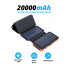 Портативний зарядний пристрій із сонячною панеллю VHG DN38 20000 mAh Wireless Charger, 6 панелей, помаранчевий