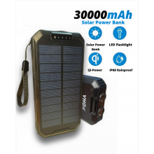 УМБ із сонячною панеллю VHG DN49 30000 mAh Wireless Solar Power Charger, Black УМБ із сонячною панеллю VHG DN49 30000 mAh Wireless Solar Power Charger, Black