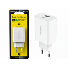 Мережевий зарядний пристрій BOROFONE BA21A, 18W, Quick Charge 3.0, USB-A