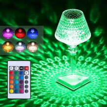 Акумуляторна настільна лампа-нічник VHG SN02 з пультом RGB Нічник Crystal Table Lamp Акумуляторна настільна лампа-нічник VHG SN02 з пультом RGB Нічник Crystal Table Lamp
