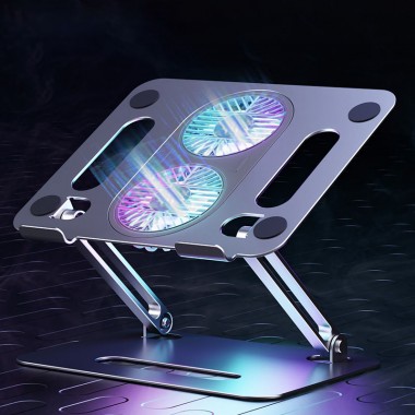 Подставка для ноутбука VHG P43 складная с вентилятором Folding Laptop Stand Silver