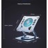 Подставка для ноутбука VHG S63 складная поворотная 360⁰C с вентилятором Rotatable Laptop Stand Silver
