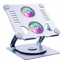 Подставка для ноутбука VHG S65 складная поворотная 360⁰C с вентилятором Rotatable Laptop Stand Silver Подставка для ноутбука VHG S65 складная поворотная 360⁰C с вентилятором Rotatable Laptop Stand Silver