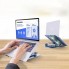 Подставка для ноутбука VHG S65 складная поворотная 360⁰C с вентилятором Rotatable Laptop Stand Silver