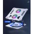 Подставка для ноутбука VHG S65 складная поворотная 360⁰C с вентилятором Rotatable Laptop Stand Silver