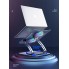 Подставка для ноутбука VHG S65 складная поворотная 360⁰C с вентилятором Rotatable Laptop Stand Silver