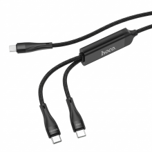 Кабель Hoco U102 Type-C to Type-C + Type-C 100W (2 в 1) Кабель Hoco U102 Type-C to Type-C + Type-C 100W (2 в 1)