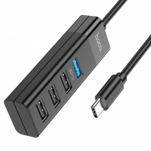 USB-хаб HOCO HB25 4-in-1 Type-C to USB 3.0 + 3×USB 2.0 USB-хаб HOCO HB25 4-in-1 Type-C to USB 3.0 + 3×USB 2.0