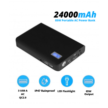 УМБ для ноутбука, телефона VHG KR881 24000 mAh 85W Portable AC Power Bank Black