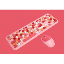 Комплект бездротовий VHG Mofii 666 Pink, клавіатура + миша