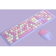 Комплект бездротовий VHG Mofii 666 Purple, клавіатура + миша