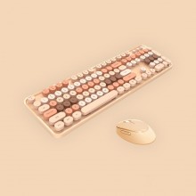 Комплект бездротовий VHG Sweet MilkChocolate, клавіатура + миша