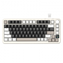 Бездротова механічна клавіатура ATTACK SHARK X85PRO (75% ANSI Layout, TFT-дисплей), Hot-Swap WIRED+2.4G+BT5.0, Cheese White Бездротова механічна клавіатура ATTACK SHARK X85PRO (75% ANSI Layout, TFT-дисплей), Hot-Swap WIRED+2.4G+BT5.0, Cheese White