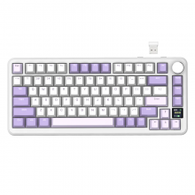 Бездротова механічна клавіатура ATTACK SHARK X85PRO (75% ANSI Layout, TFT-дисплей), Hot-Swap WIRED+2.4G+BT5.0, Lavender Бездротова механічна клавіатура ATTACK SHARK X85PRO (75% ANSI Layout, TFT-дисплей), Hot-Swap WIRED+2.4G+BT5.0, Lavender