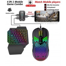 Клавиатура проводная с мышкой и конвертером VHG V100+J900+P8 One-handed Gaming Keyboard Black Клавиатура проводная с мышкой и конвертером VHG V100+J900+P8 One-handed Gaming Keyboard Black