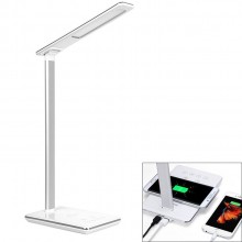 Настольная LED лампа VinHomeGoods с беспроводной зарядкой и USB White