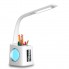 Настольная LED лампа VHG TX188-2 с органайзером и таймером Pen Holder Time Display Table Lamp White