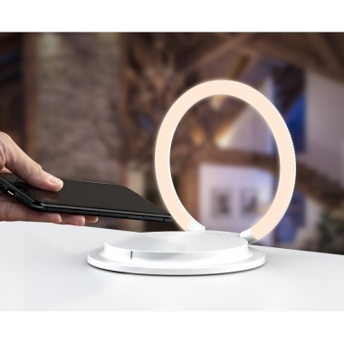 Подставка для телефона VHG SL-603 с LED лампой и беспроводной зарядкой 15W Wireless Charger With Led White