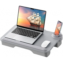 Підставка для ноутбука VHG GX7 з тримачем для телефону, подушка, Grey