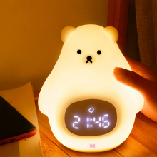 Акумуляторий нічник-годинник VHG Y30 силіконовий Ведмедик Clock and Lamp Bear White Акумуляторий нічник-годинник VHG Y30 силіконовий Ведмедик Clock and Lamp Bear White