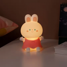Акумуляторний LED нічник VHG L46 силіконове Зайченя RGB, Little Bunny Light, Pink Акумуляторний LED нічник VHG L46 силіконове Зайченя RGB, Little Bunny Light, Pink