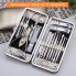Профессиональный набор для маникюра и педикюра VHG SS-19PL 19 предметов Platinum