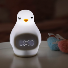 Акумуляторний нічник-будильник VHG ZD-05, White у вигляді пінгвіна (Penguin Clock & Lamp)
