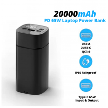 УМБ для ноутбука і телефону VHG JS16 20000 mAh QC3.0 PD65W Black