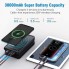 Портативний сонячний зарядний пристрій VHG DN30 Pro 30000 mAh з бездротовою зарядкою, 4 панелі, чорний