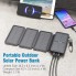 Портативний сонячний зарядний пристрій VHG DN30 Pro 30000 mAh з бездротовою зарядкою, 4 панелі, чорний