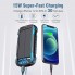 УМБ с солнечной панелью и кемпинговым фонарем на 28 LED VHG DN50 30000 mAh Wireless Solar Power Charger Blue