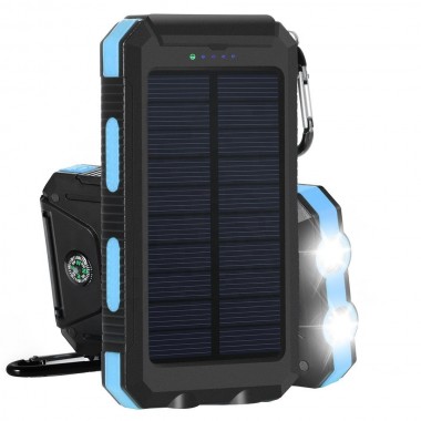 УМБ с солнечной панелью VHG DN23 10000 mAh Portable Solar Charger Blue