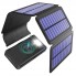 УМБ с солнечной панелью VHG DN38 25000 mAh Portable Solar Charger Wireless 5 panel Black
