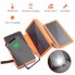 УМБ с солнечной панелью DN39 20000 mAh Portable Solar Charger Wireless 5 panel Orange