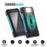 УМБ с солнечной панелью VHG DN36 30000 mAh Wireless Solar Power Charger Blue