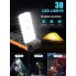 УМБ с солнечной панелью и кемпинговым фонарем на 30 LED VHG HDL-528 30000 mAh Wireless Solar Power Charger Orange