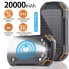 УМБ с солнечной панелью VHG HY-203B 20000 mAh QC3.0+PD18W Wireless Solar Power Charger Orange
