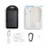 УМБ с солнечной панелью VHG T016 12000 mAh Solar Power Bank Black