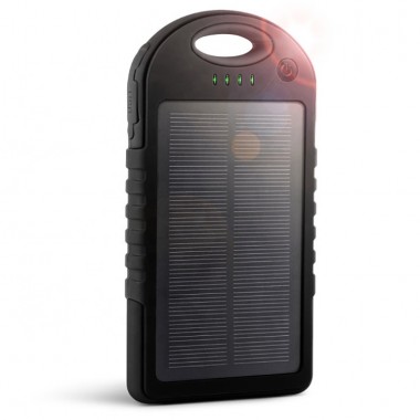 УМБ с солнечной панелью VHG T016 12000 mAh Solar Power Bank Black