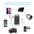 УМБ с солнечной панелью VHG T016 12000 mAh Solar Power Bank Green