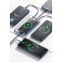 УМБ со встроенными кабелями VHG V14 10000mAh PD22,5W Wireless Portable Power Charger 4 Cables Black