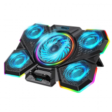 Підставка для ноутбука з охолодженням VHG F13 з RGB-підсвічуванням Laptop Cooling Pad, Blue