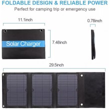 Панель солнечная складная портативная VHG SPW19 40W Foldable Solar Panel Black Панель солнечная складная портативная VHG SPW19 40W Foldable Solar Panel Black