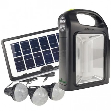 Солнечная зарядная станция для кемпинга VHG CL-02 Powerbank, Фонарь Solar Charging System Black