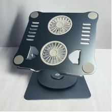 Підставка для ноутбука VHG S65 складна з кулерами, поворотна на 360*, Dr. Gray
