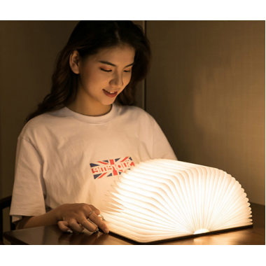 Светильник-книга VHG BL01S 16,5х12,5х2,5см дерево 5 цветов свечения Foldable Book Lamp Walnut