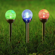 Светодиодный грунтовый светильник VHG KQ-10012 1 LED RGB с солнечной батареей набор 3 шт Black
