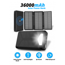 УМБ с солнечной панелью VHG DN52 36000 mAh Wireless Portable Solar Charger Black
