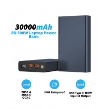 УМБ для ноутбука та телефону VHG JS13 30000 mAh QC3.0 PD100W Black